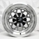 RIN 14X8 5-114.3 R1 SPORT JCW266 BLACK MACHINE FACE MACHINE LIP ET-13 CB83