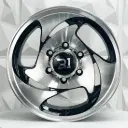 RIN 15X8 5-114.3 R1 SPORT 1070 BLACK MACHINE FACE MACHINE LIP ET-15 CB83 